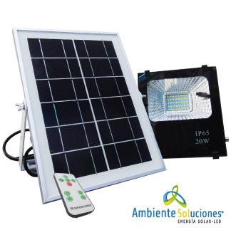 Reflector LED con Panel Solar 20 W