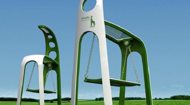 UNA JIRAFA QUE TE MECE E ILUMINA SIN CONECTARSE A LA ELECTRICIDAD