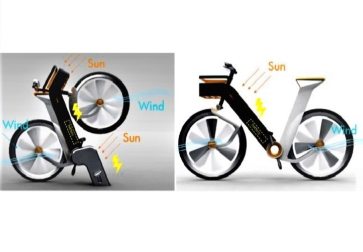 Singapur: Una bicicleta que produce energia eolica y solar