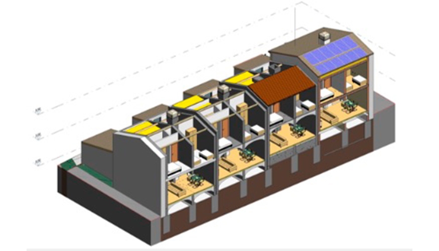 Modelo de construcción sostenible a través del uso de materiales naturales y reciclados