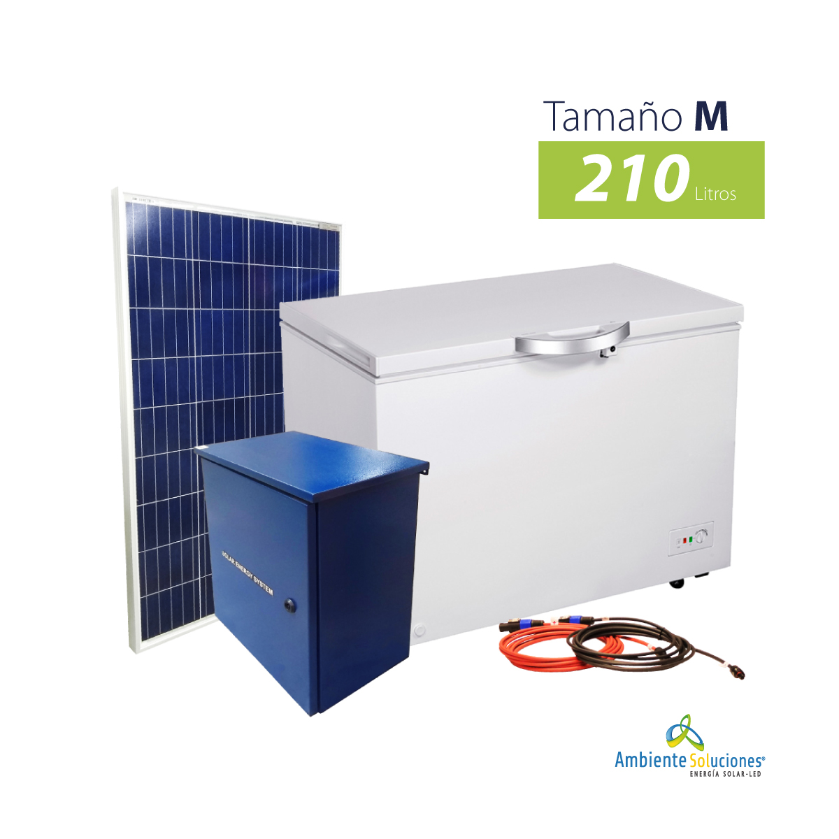 Kit  nevera-congelador solar 210 L