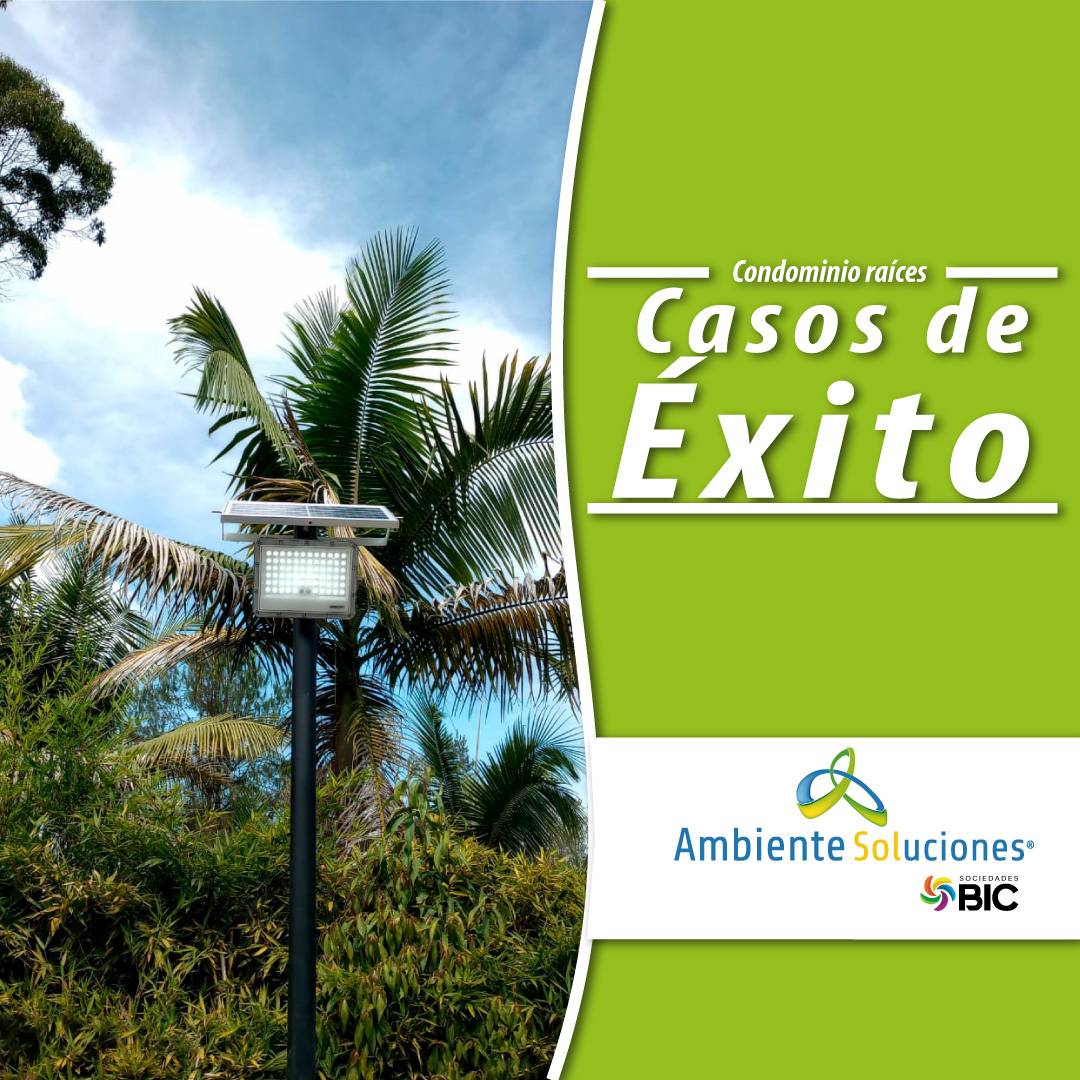 Sistema alumbrado publico solar - Condominio raíces