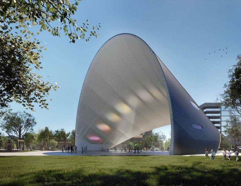 Arco del Tiempo: La obra de arte solar más grande del mundo ilumina Houston, generará 400.000 kWh de electricidad al año