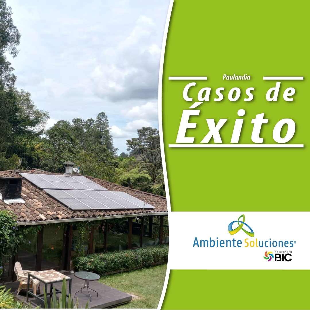 Sistema solar conectado a la red en Paulandia, el Retiro, Antioquia.