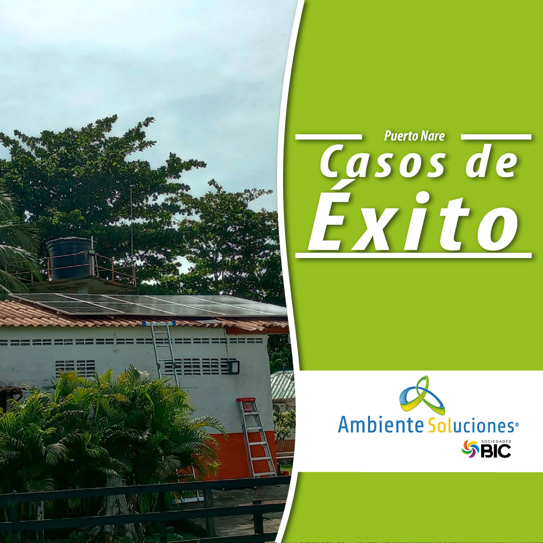 Sistema solar conectado a la red en Puerto Nare, Antioquia.