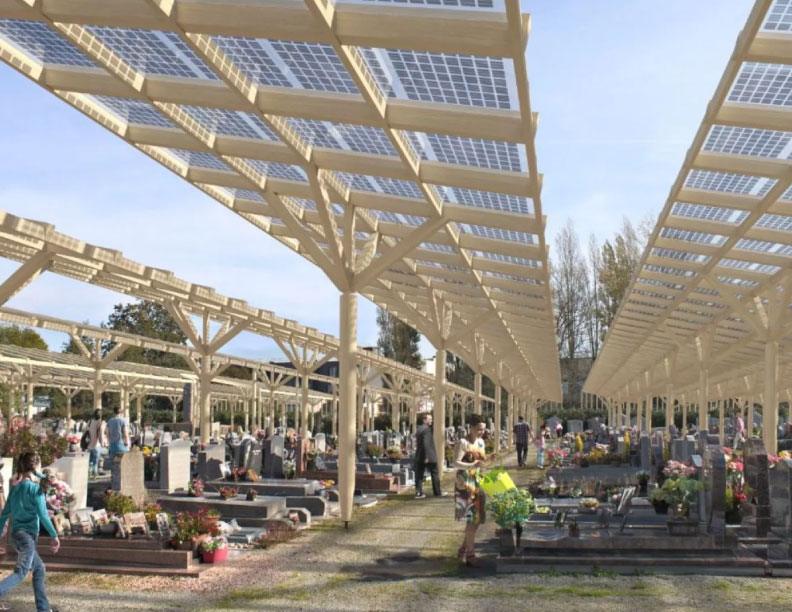 Esta ciudad francesa convierte su cementerio en una fuente de energía solar