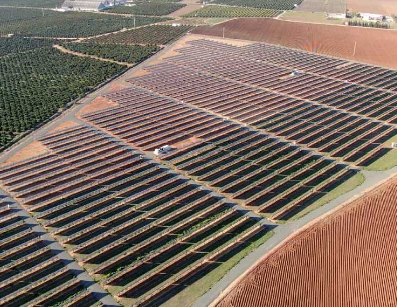 Un modelo científico estima el espacio cultivable en plantas fotovoltaicas