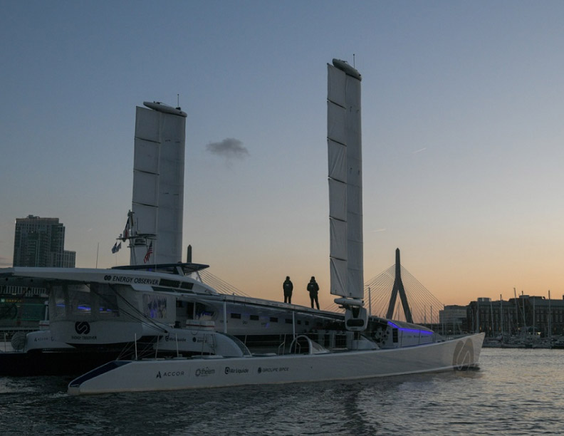 Último viaje marino de un barco equipado con energía solar, eólica, baterías e hidrógeno