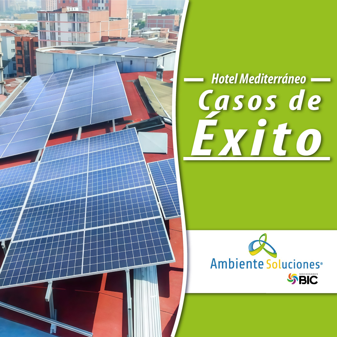 Sistema solar conectado a la red en el Hotel Mediterráneo, Medellín, Antioquia